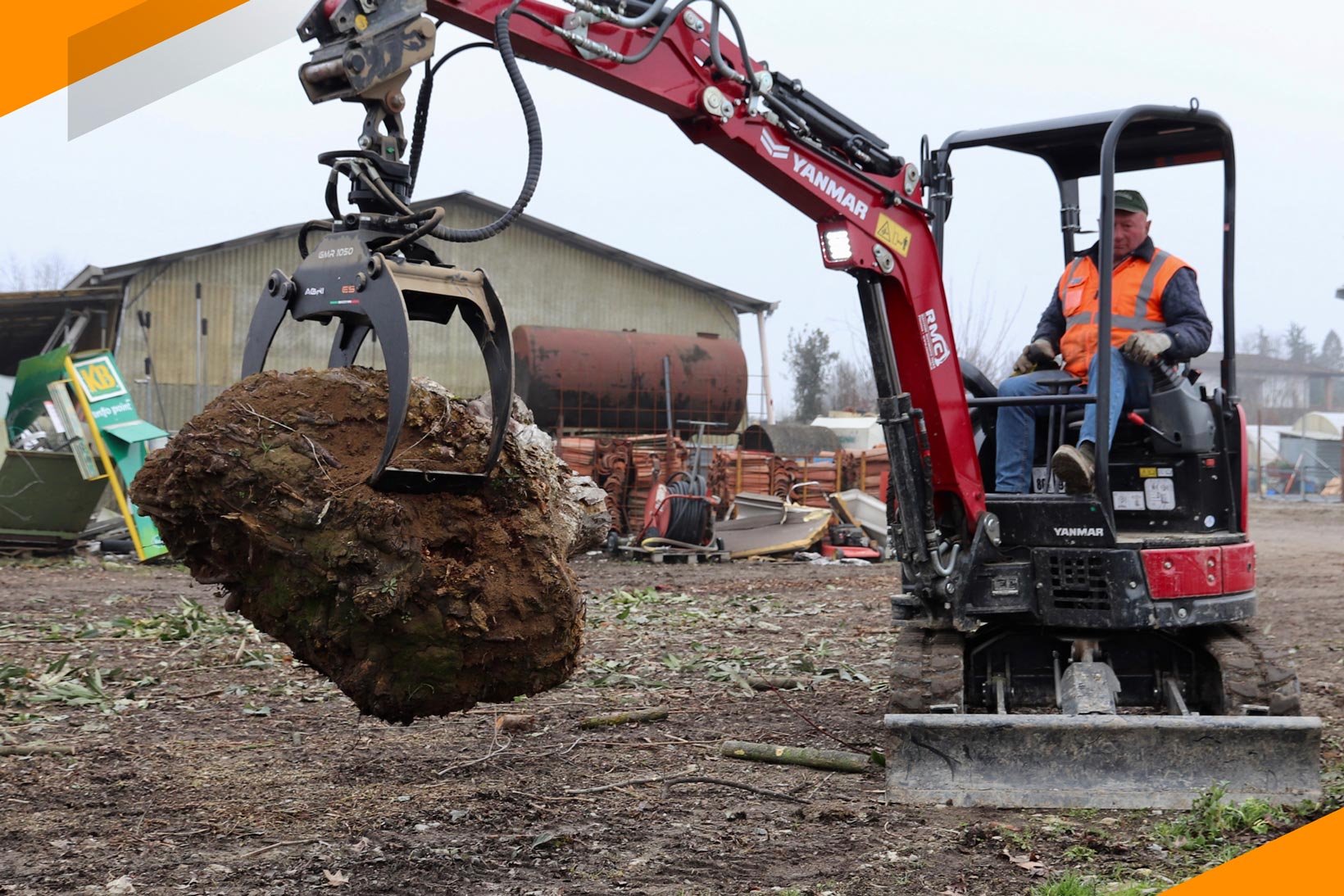 RMC noleggio a piacenza di escavatori e miniescavatori per potatura